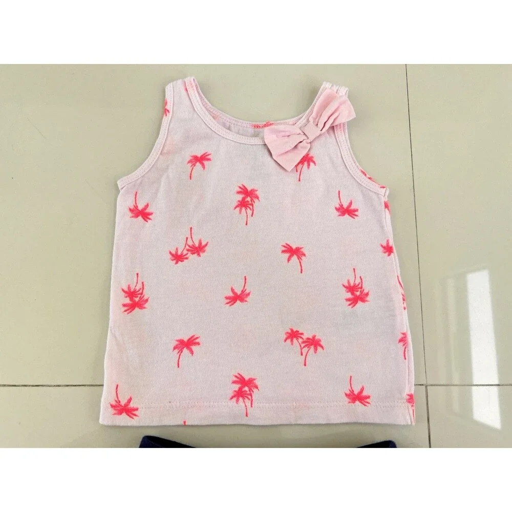 oshkosh b'gosh Baby Girls 2 piece Outfit Set Ruffle Skort Skirt Tank Top 6m 3-6m